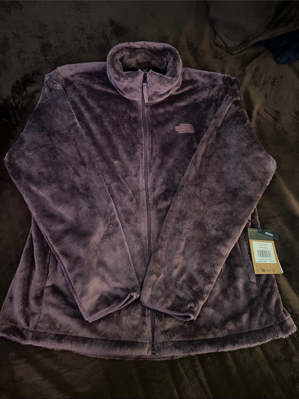🆕 NWT The North Face Plush Full-Zip Teddy Jacket - Midnight Mauve Size XXL